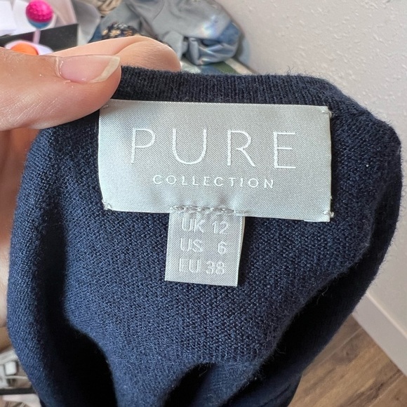 Pure Collection, Silk, Wool, and Cotton Tank and Open Cardigan 2 piece Set - Picture 6 of 8